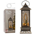 12in Christmas Snow Globe Lantern with Nativity - Musical LED Holiday
