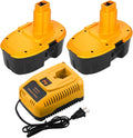 2-Pack 4500mAh Ni-Mh Replacement for Dewalt 18V Battery - Longer