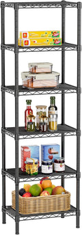6 Tier Adjustable Wire Shelving Unit 10in x 16in x 60in - Sturdy