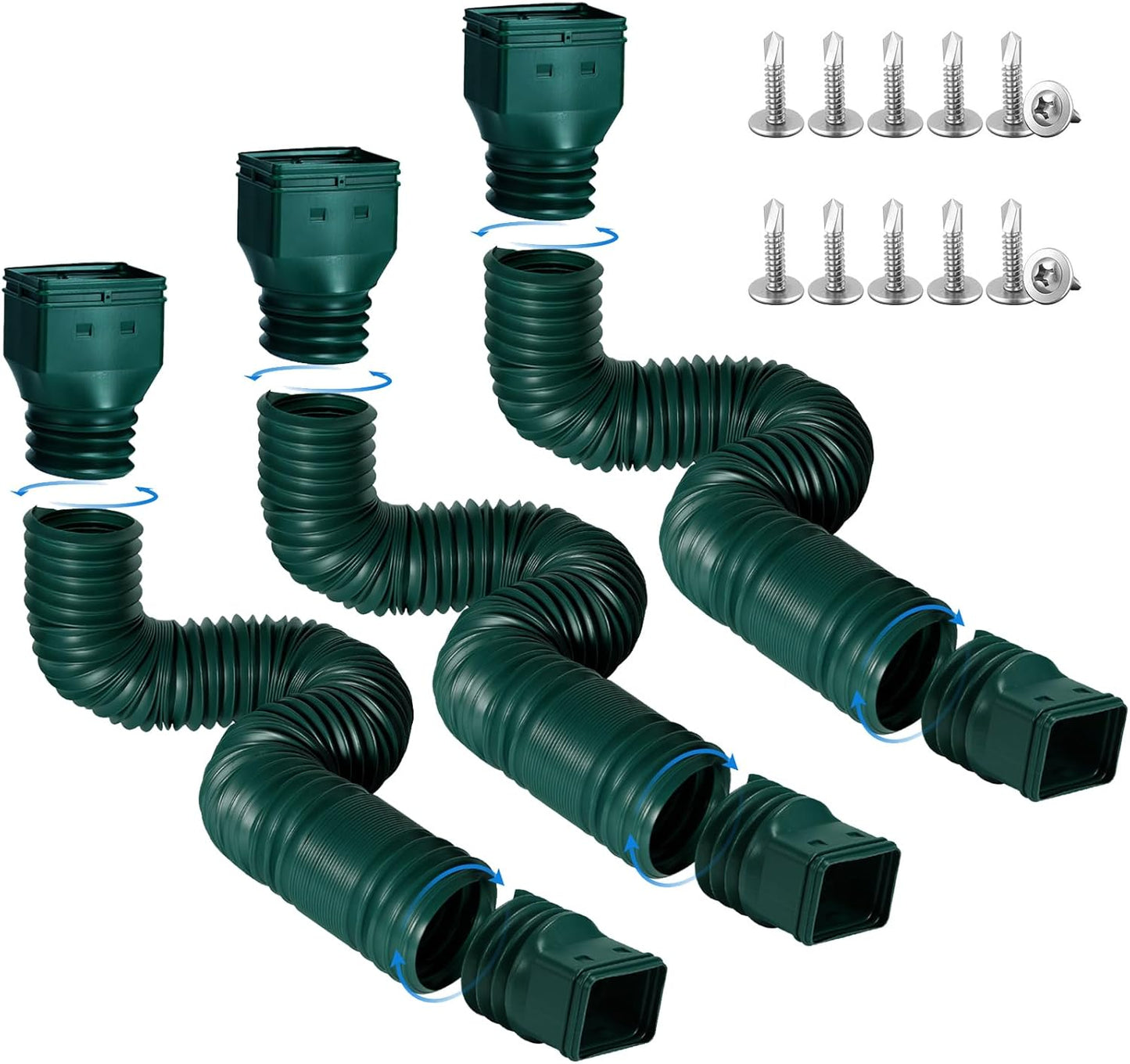 Flexible Downspout Extender for Rain Water Drainage Needs