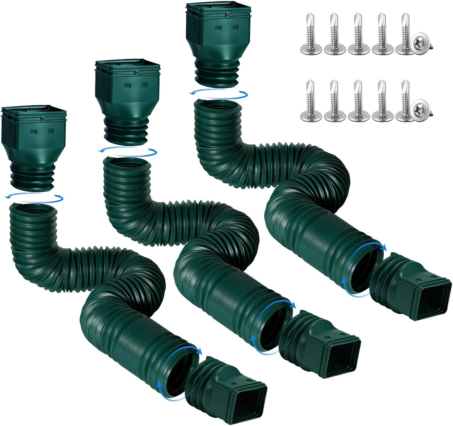 Flexible Downspout Extender for Rain Water Drainage Needs