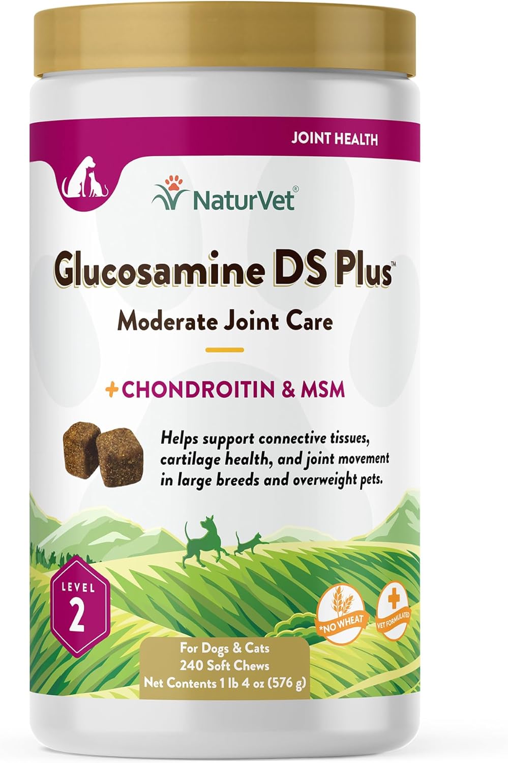 NaturVet Glucosamine DS Plus Soft Chews for Joint Health