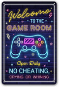 Game On! Fun Game Room Sign 12x8 for Boys