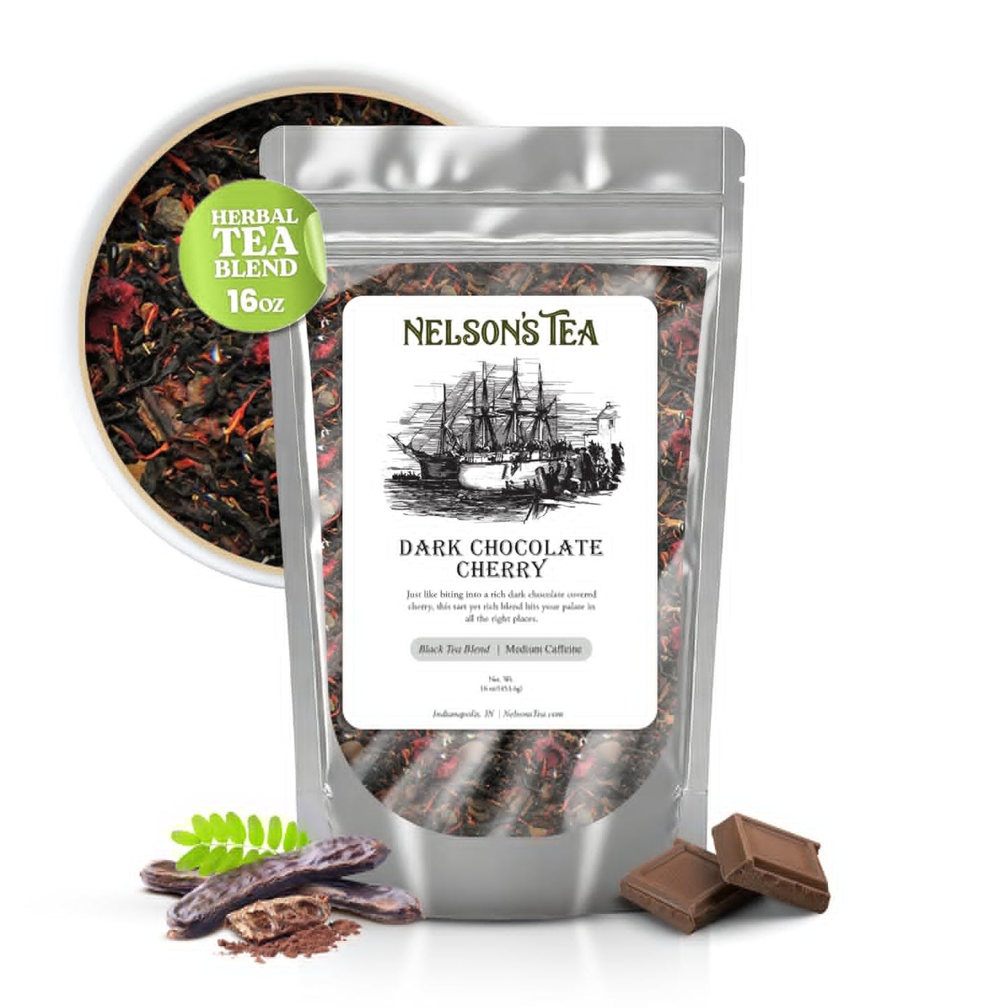 Nelson's Tea Dark Chocolate Cherry - Exquisite Loose Leaf Blend
