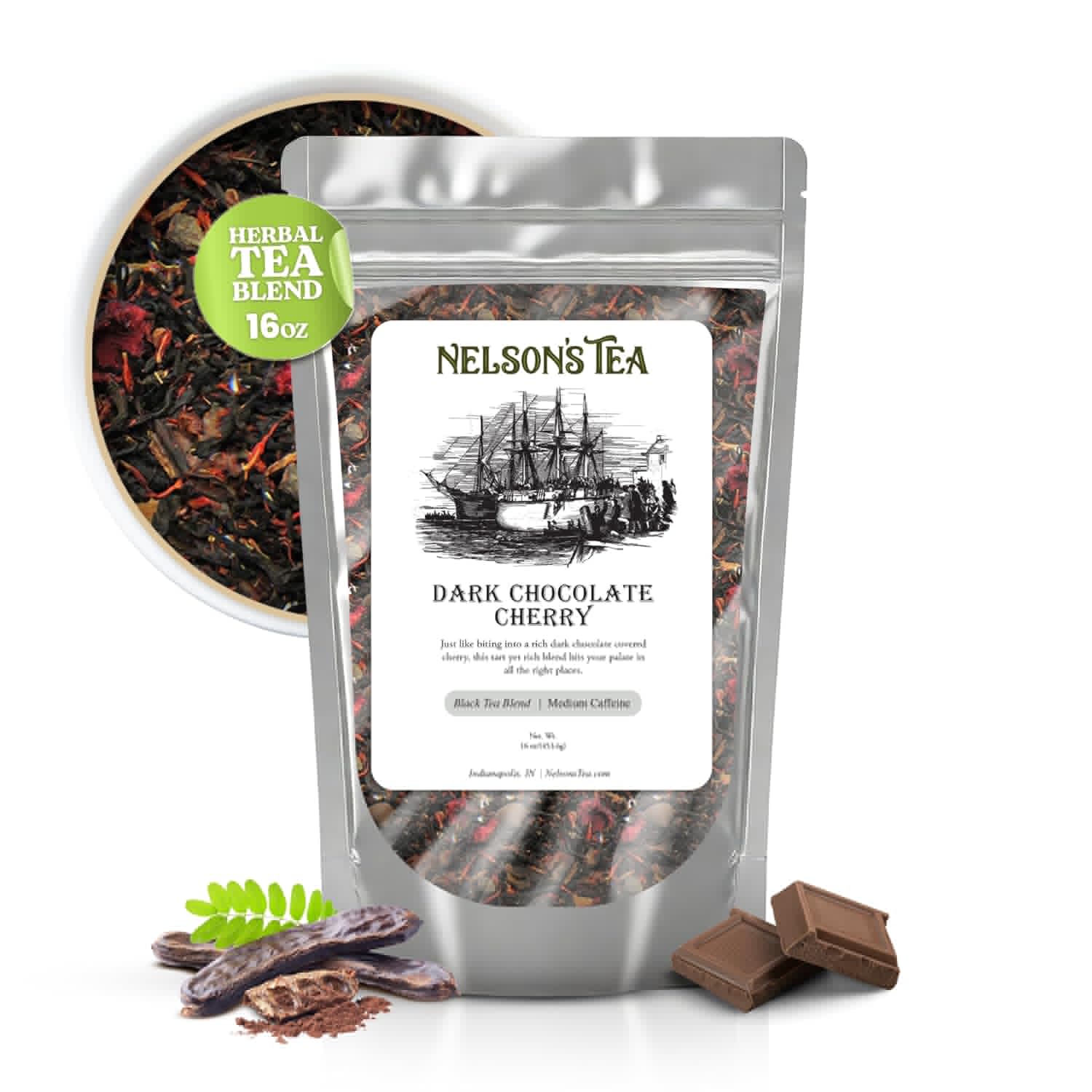 Nelson's Tea Dark Chocolate Cherry - Exquisite Loose Leaf Blend