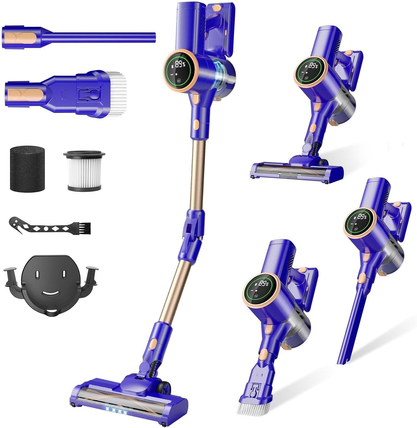Cordless Vacuum Cleaner with 180 Bendable Wand for Easy Cleaning