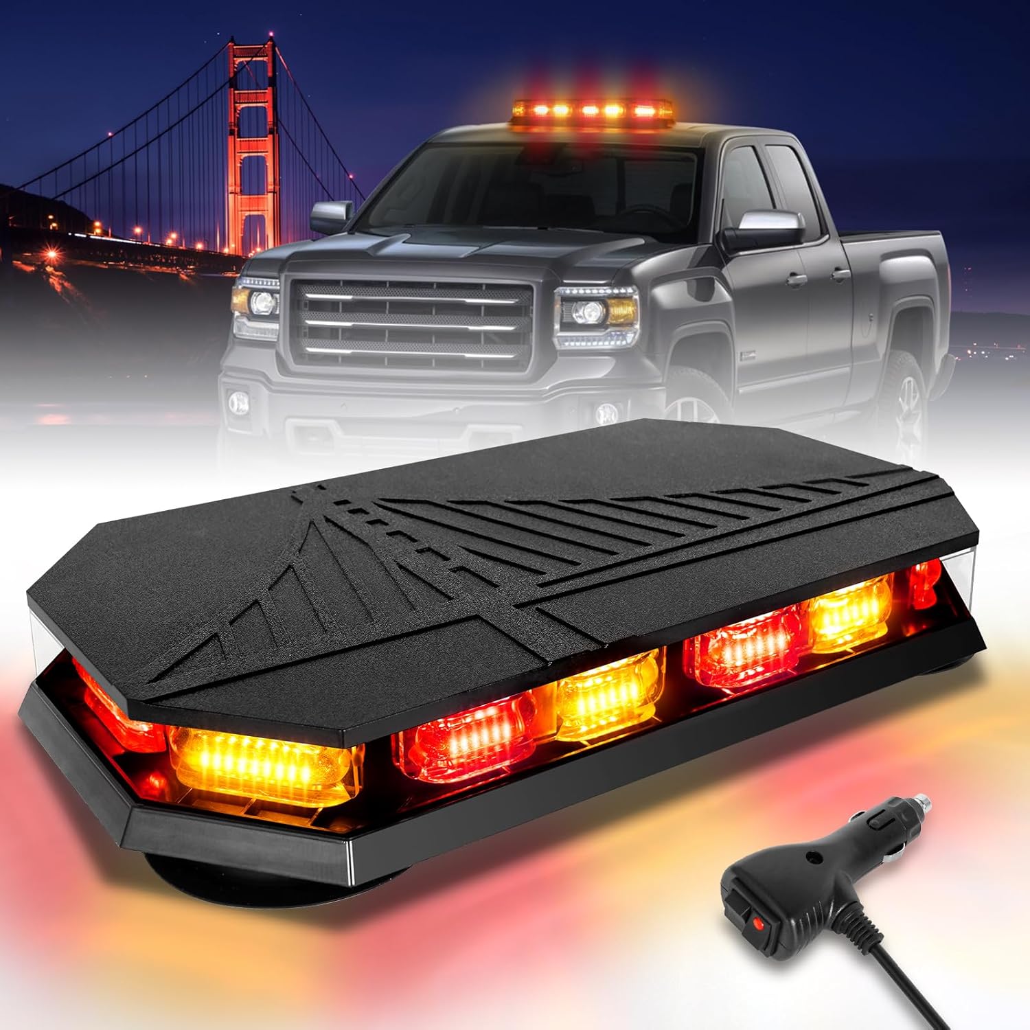 HLauto 406D Rooftop Emergency Strobe Lights Bar for Safety