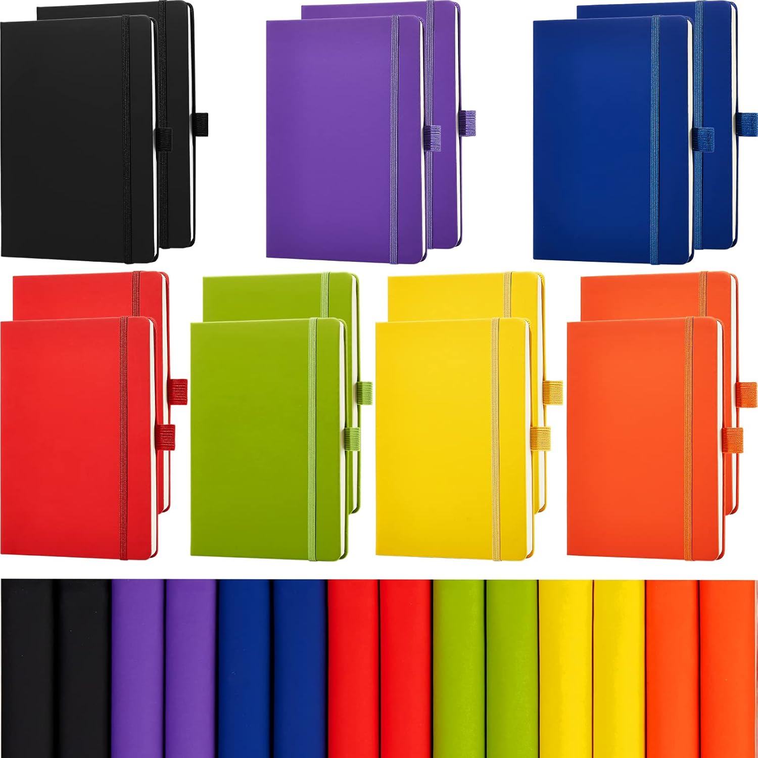 14 Pack A5 Lined Journal Notebooks for School and Work Use