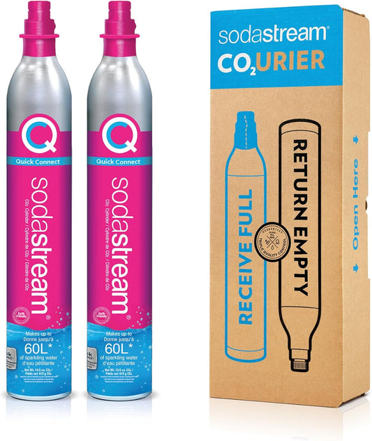 SodaStream CO2 Gas Refill Pack - 2 Cylinders for Sparkling Water