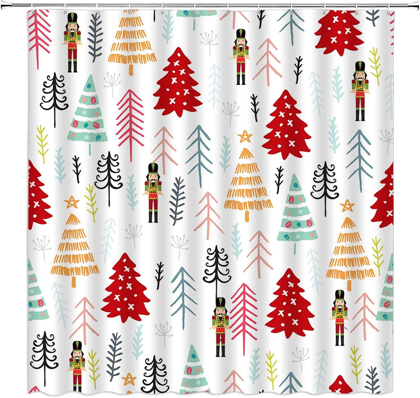 Festive Xmas Tree Shower Curtain - Merry Christmas Vibes!