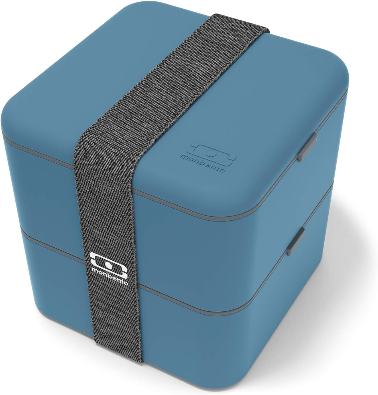 MONBENTO Large Bento Box MB Square Denim - Leakproof Lunch Box