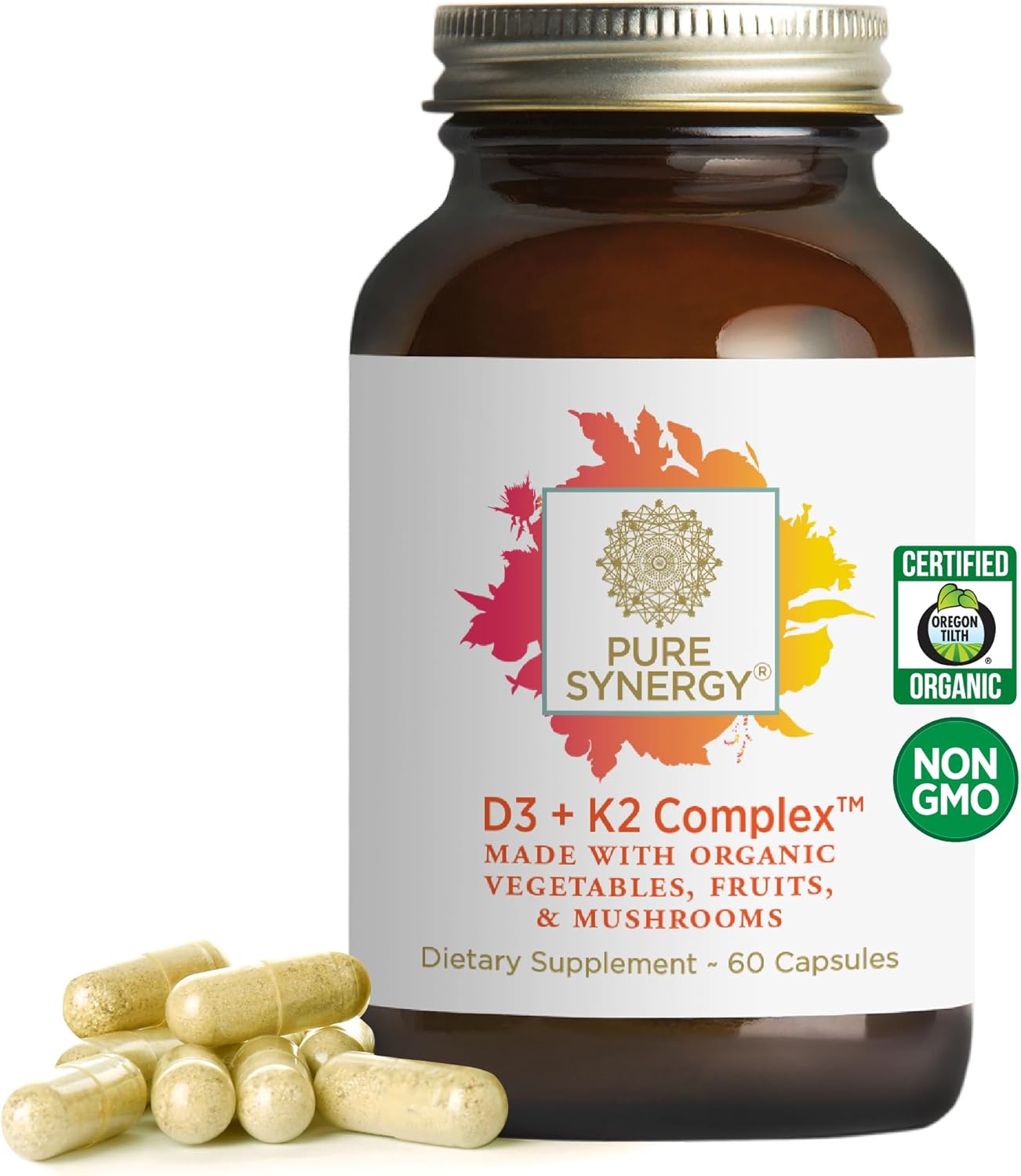 PURE SYNERGY D3 + K2 Complex for Bone and Immune Health