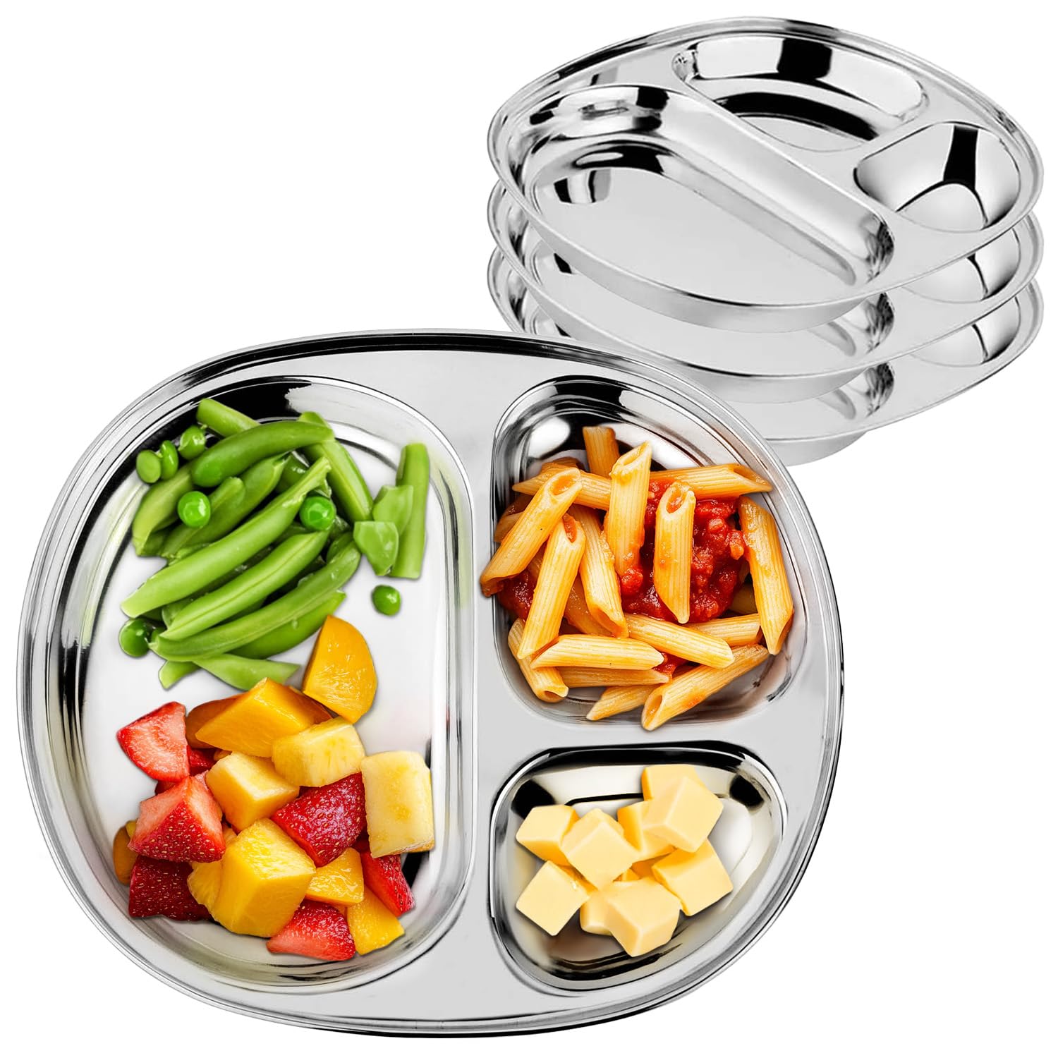 Ahimsa Stainless Steel Plates for Kids - Safe and Durable Dining