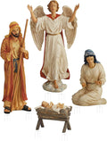 Holy Family Nativity Scene Outdoor Metal 4-Piece Set - Large Durable