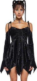 F is for Fairies Handkerchief Dress - Velvet Fairycore Fit