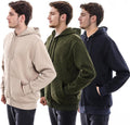 lightweight men's fleece hoodie 3 pack for athletic comfort