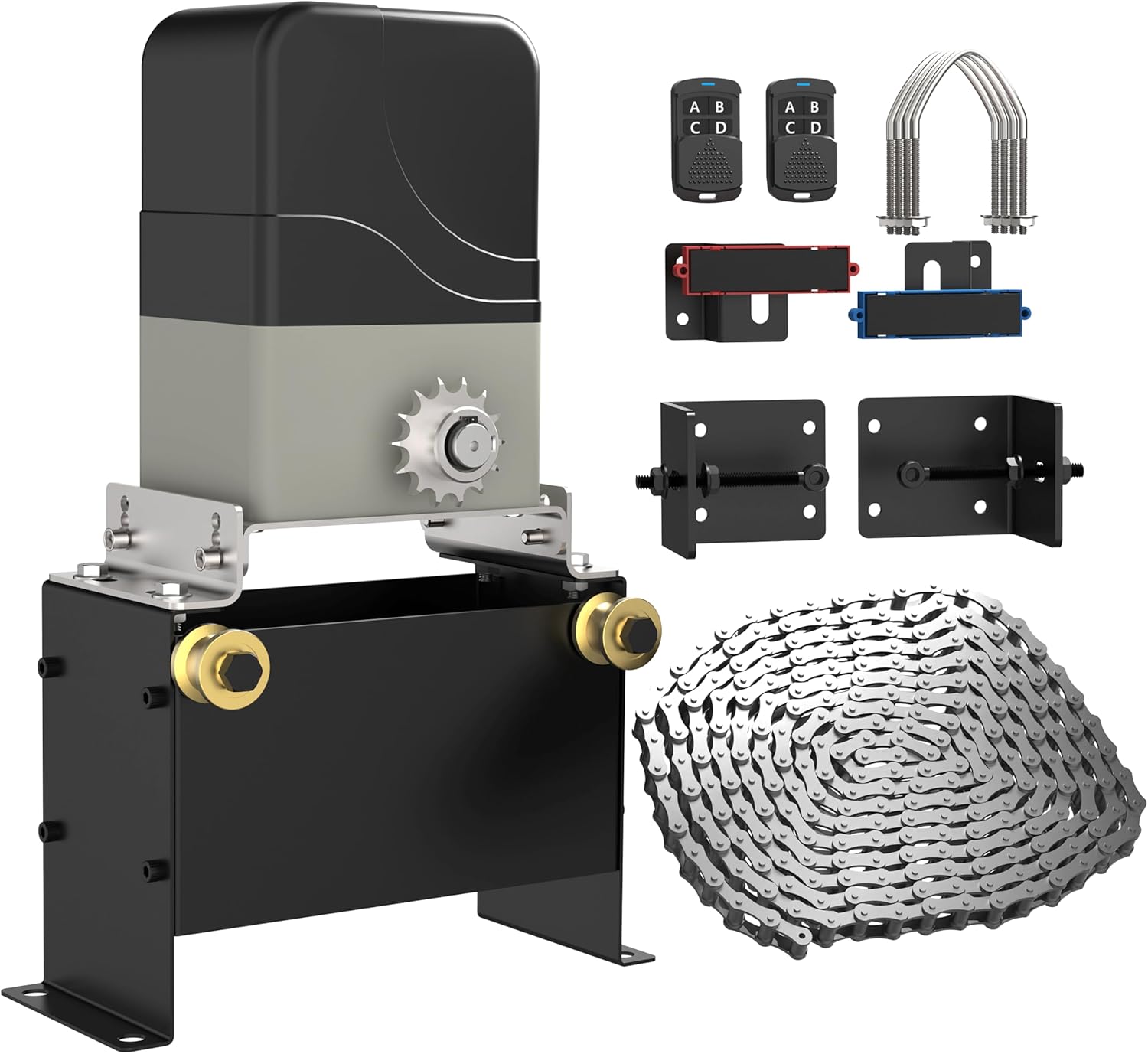 Blutezeit 1100lb Sliding Gate Opener for Driveway Gates Access