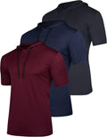 Men's Dry Fit Short Sleeve Athletic Hoodie 3-Pack - Big & Tall Ready