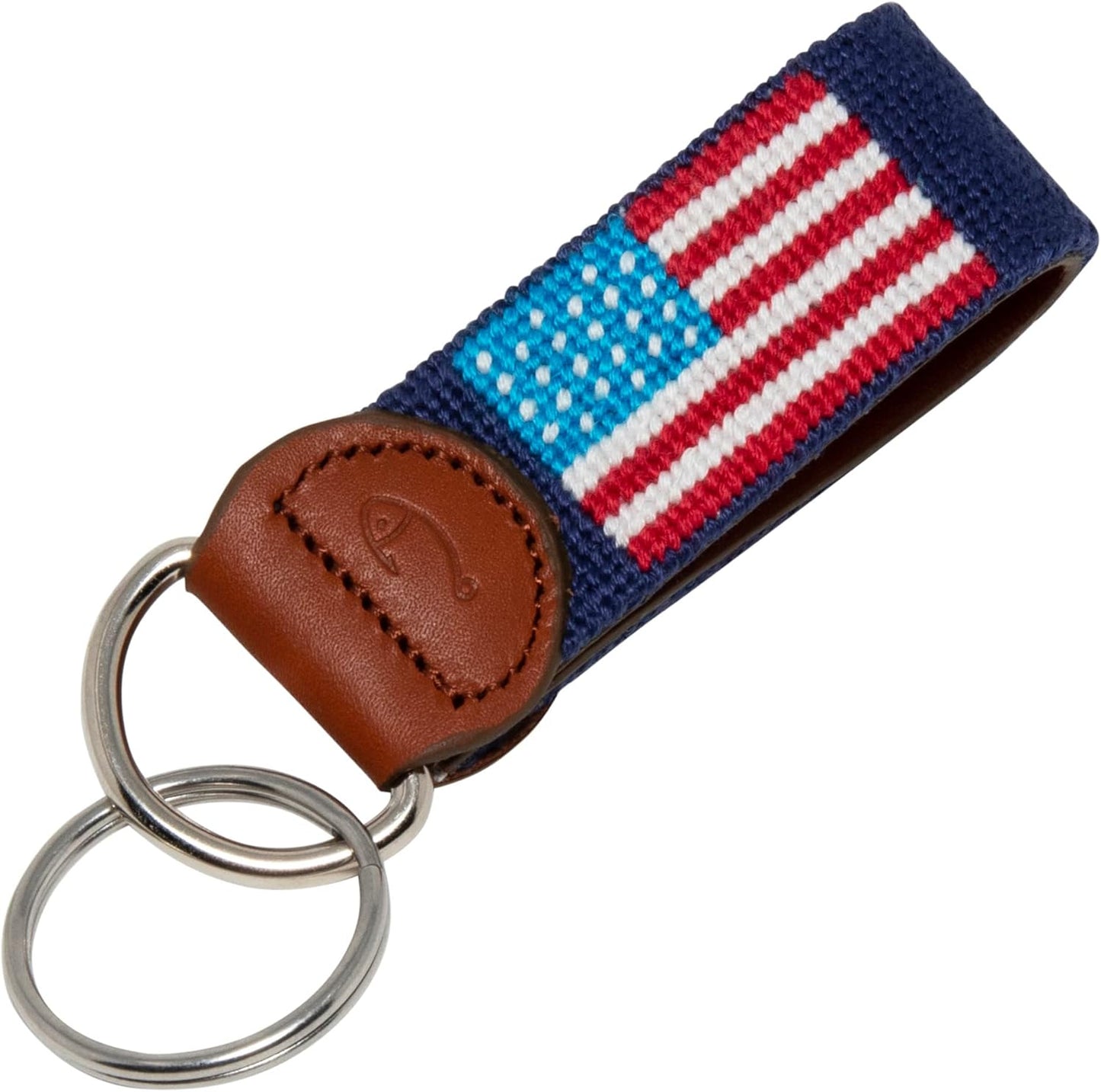 Hand-Stitched Needlepoint Key Fob for Stylish Key Management