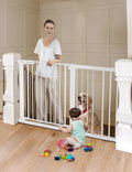COMOMY 30in Tall Baby Gate for Stairs and Doorways - Extra Wide Fit