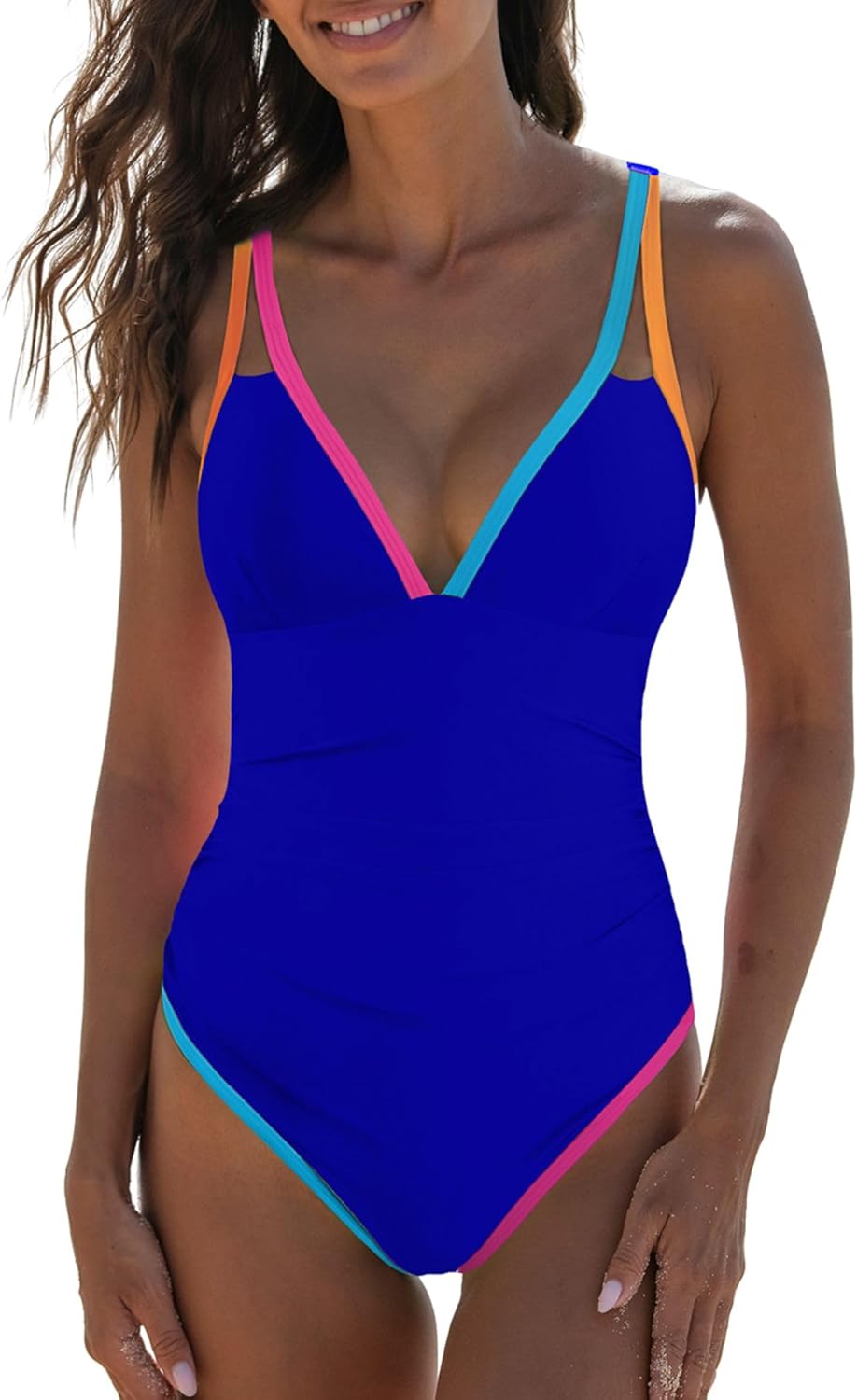 Popvil Women's One Piece Tummy Control Swimsuits for Summer