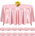 12 Pack 108 in Round Tablecloth Rose Gold Satin - Wrinkle Resistant