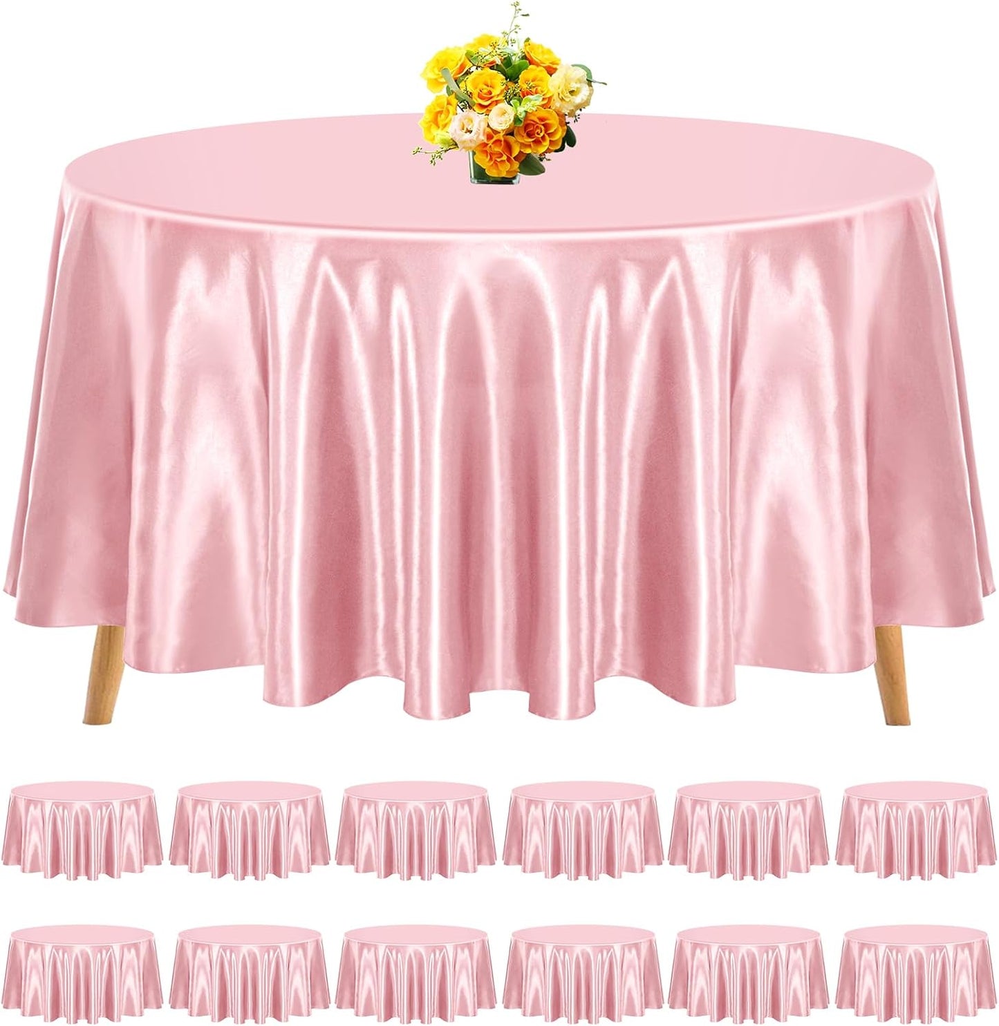 12 Pack 108 Inch Round Tablecloths for Elegant Events and Dining