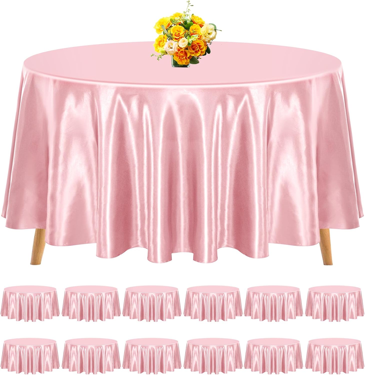 12 Pack 108 Inch Round Tablecloths for Elegant Events and Dining