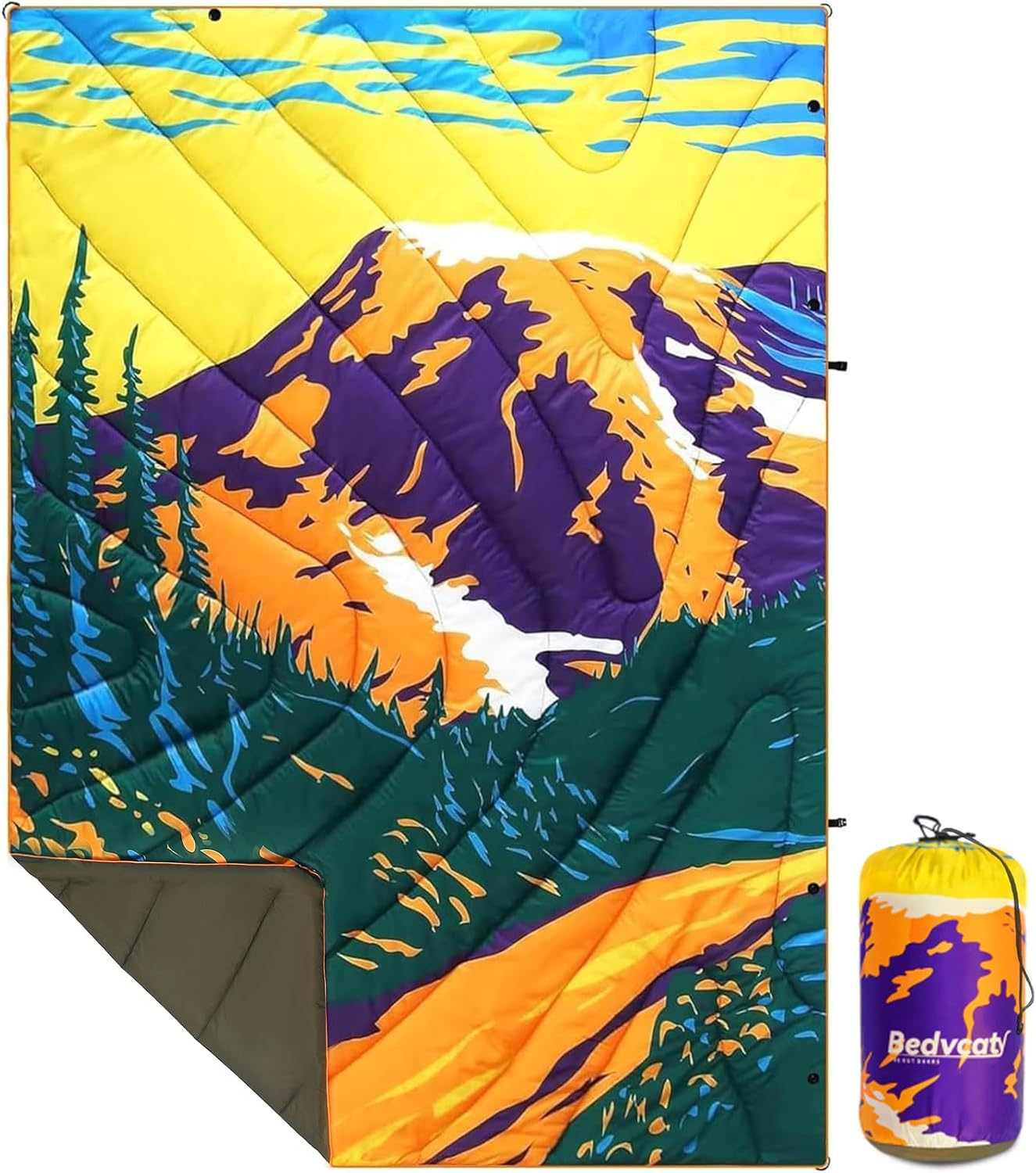 Puffy Waterproof Camping Blanket - Cozy & Versatile!