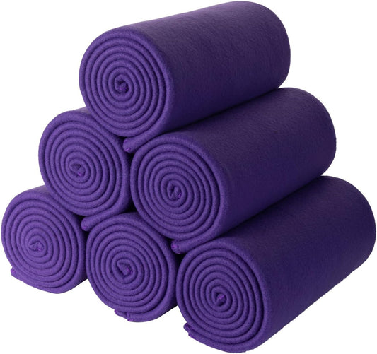 CAI TENG Fleece Throw Blanket Pack of 6 Cozy Travel Blankets
