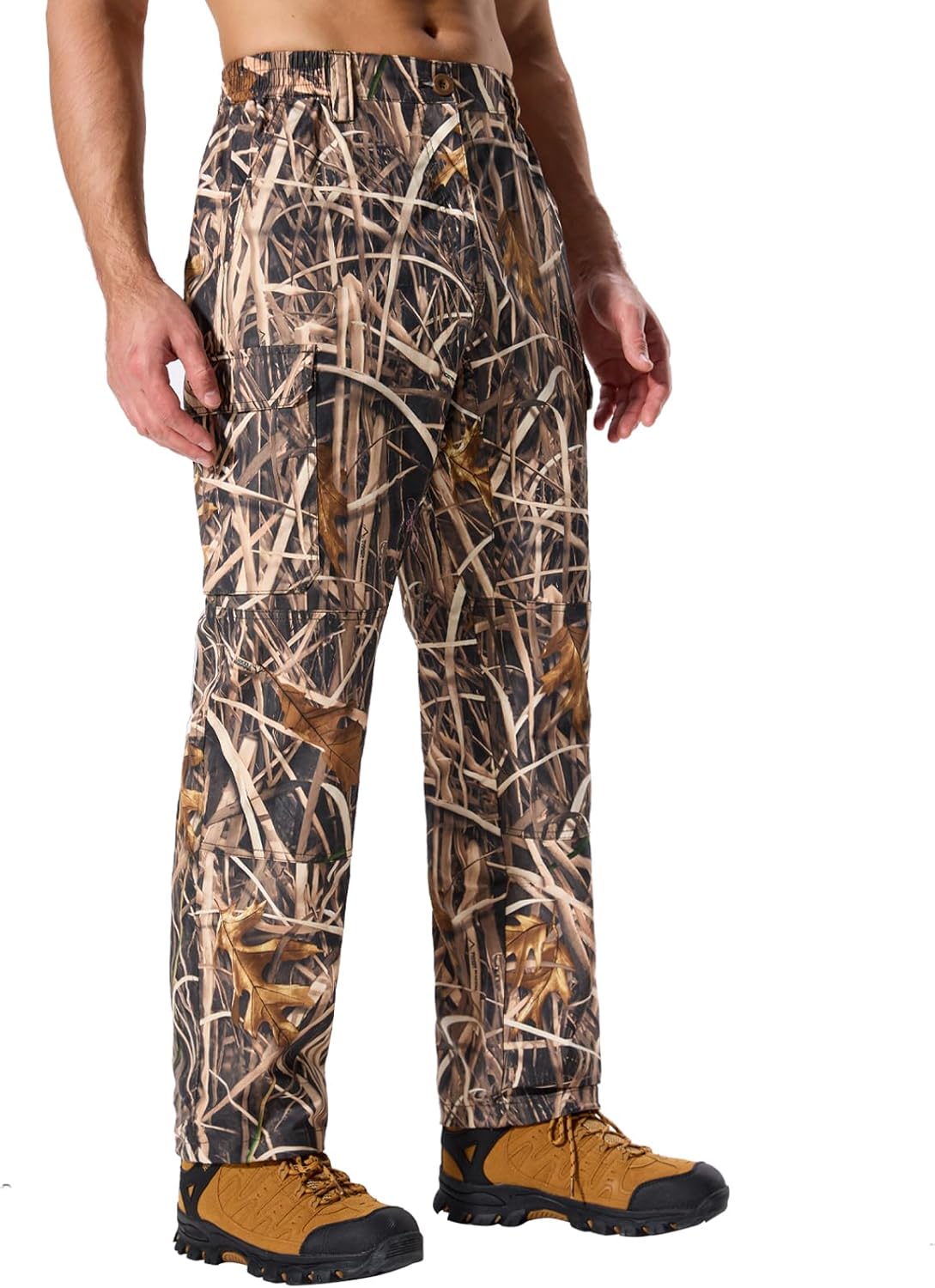 LOOGU Camo Hunting Pants for Men - Water-Resistant & Quiet