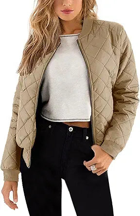 Zeagoo Women's Bomber Jacket Casual Coat for Stylish Comfort