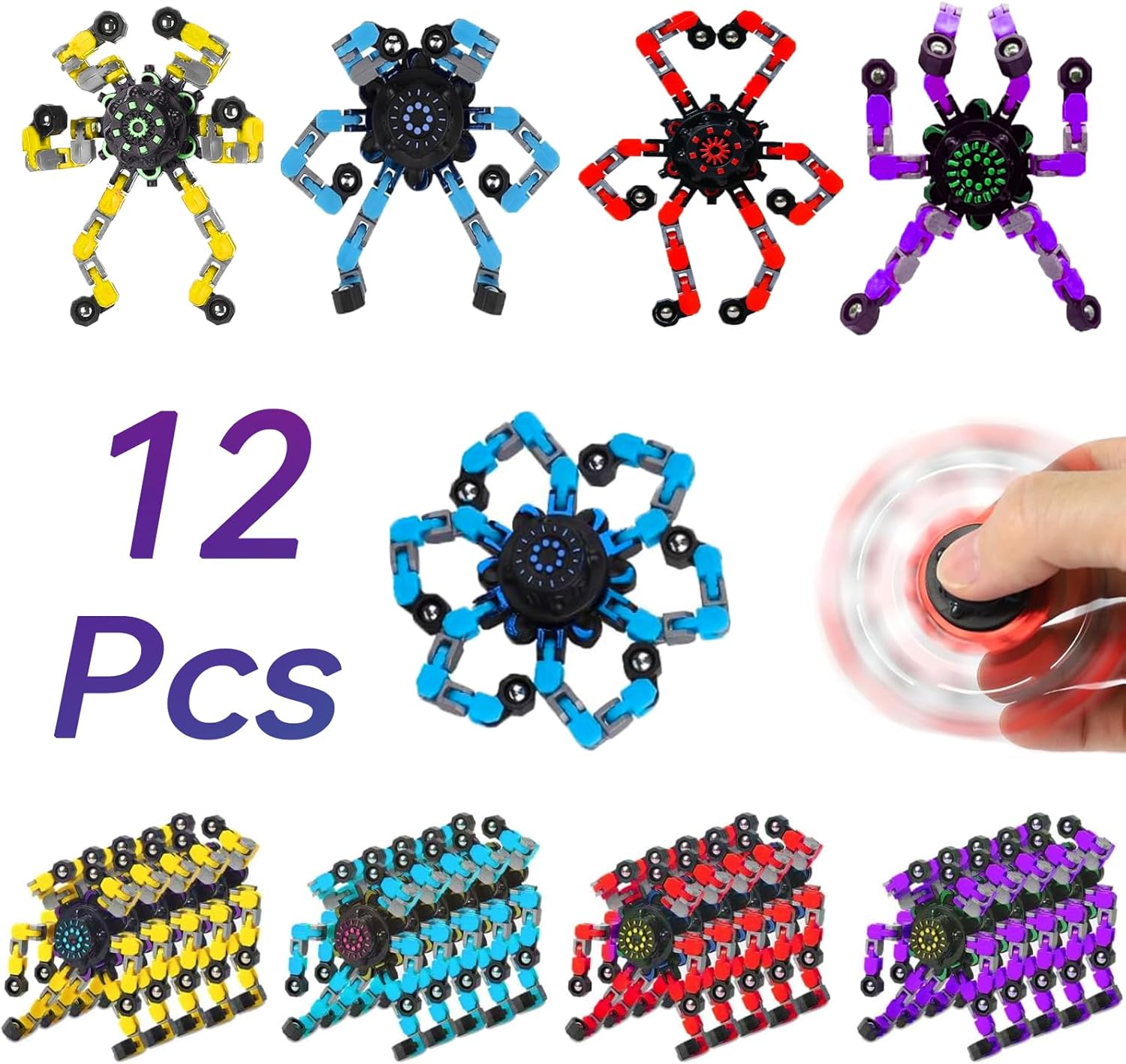 Deformable Fidget Spinner Set: Stress Relief Sensory Toys - Original Ecology
