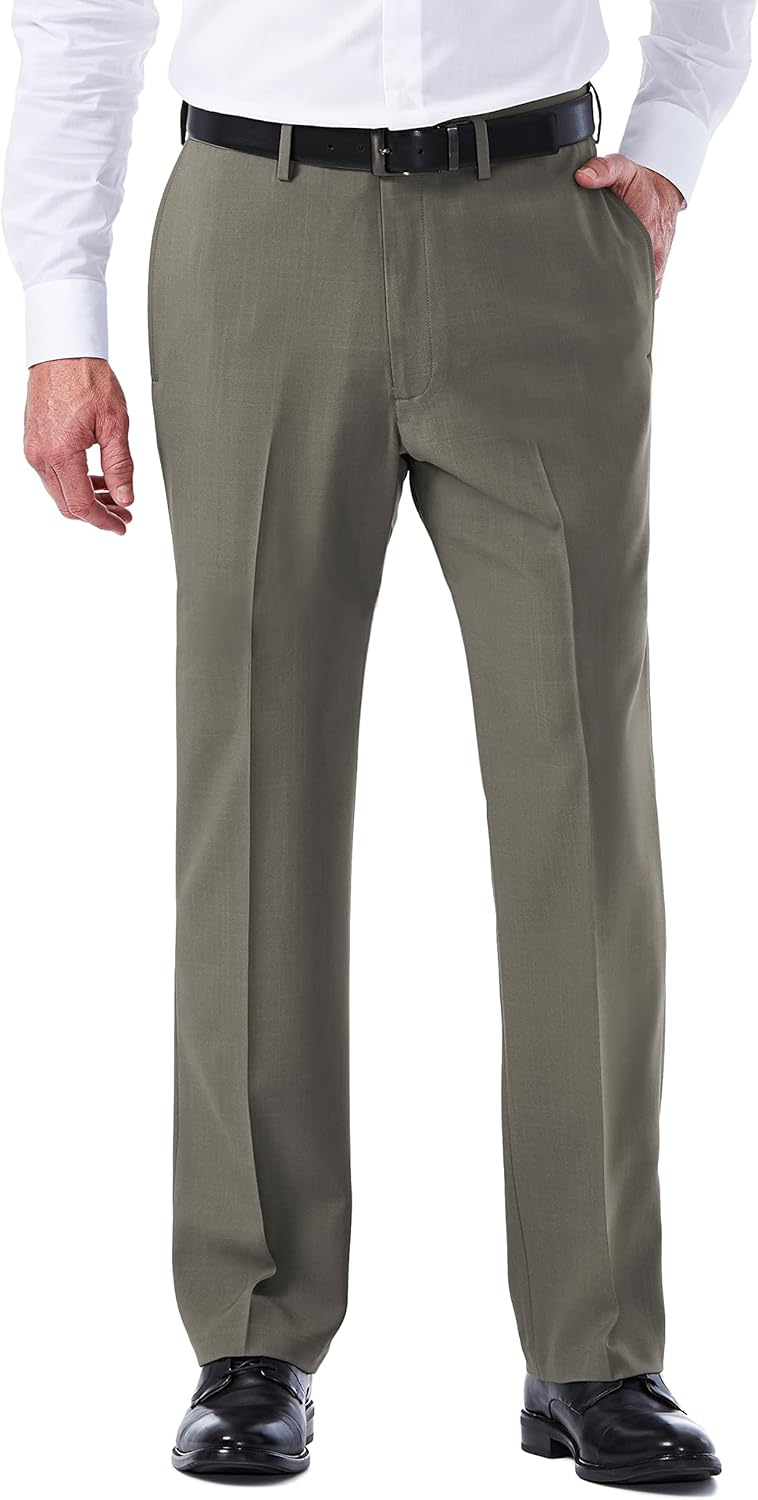 Haggar Men's E-CLO Repreve Stria Flat Front Dress Pant Review