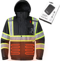 Heated Safety Jacket with 3M Reflective Strips - Warm Workwear