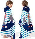 Kids Hooded Pirate Ship Beach Towel - Soft Thick Cotton Wrap