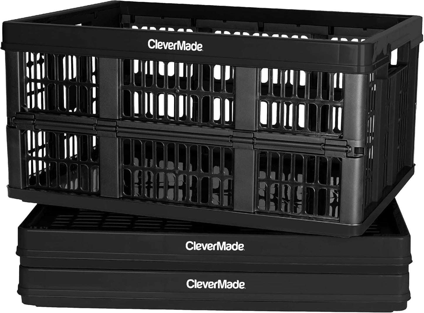CleverMade Collapsible Utility Crates - Versatile Storage Solution