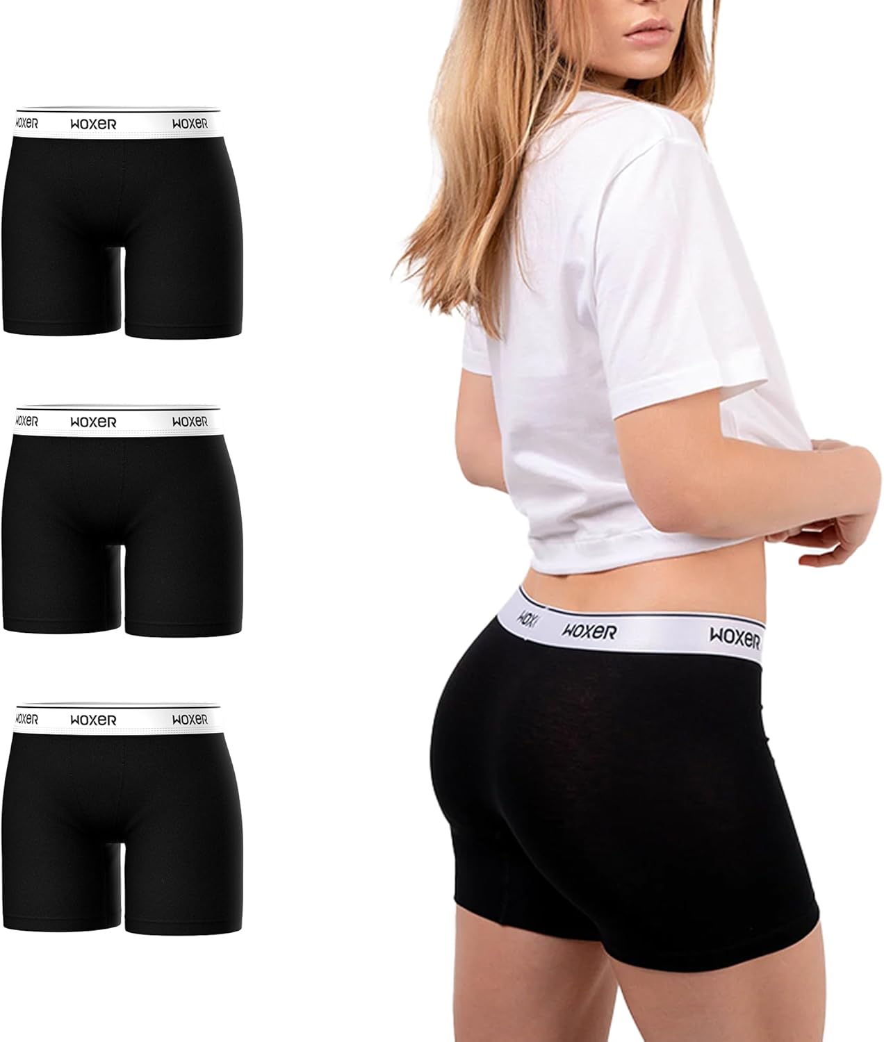 Woxer Womens Boxers - Baller 5in Boy Shorts Underwear for Women