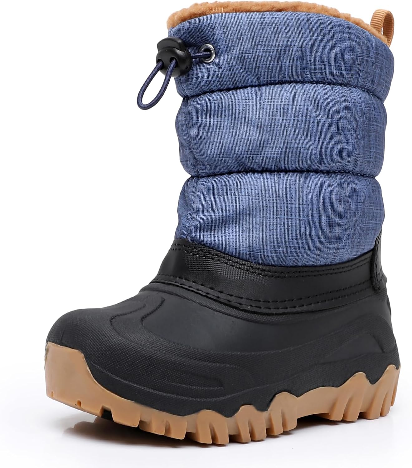 Ahannie Kids Winter Snow Boots Waterproof Anti-Slip Warm Shoes