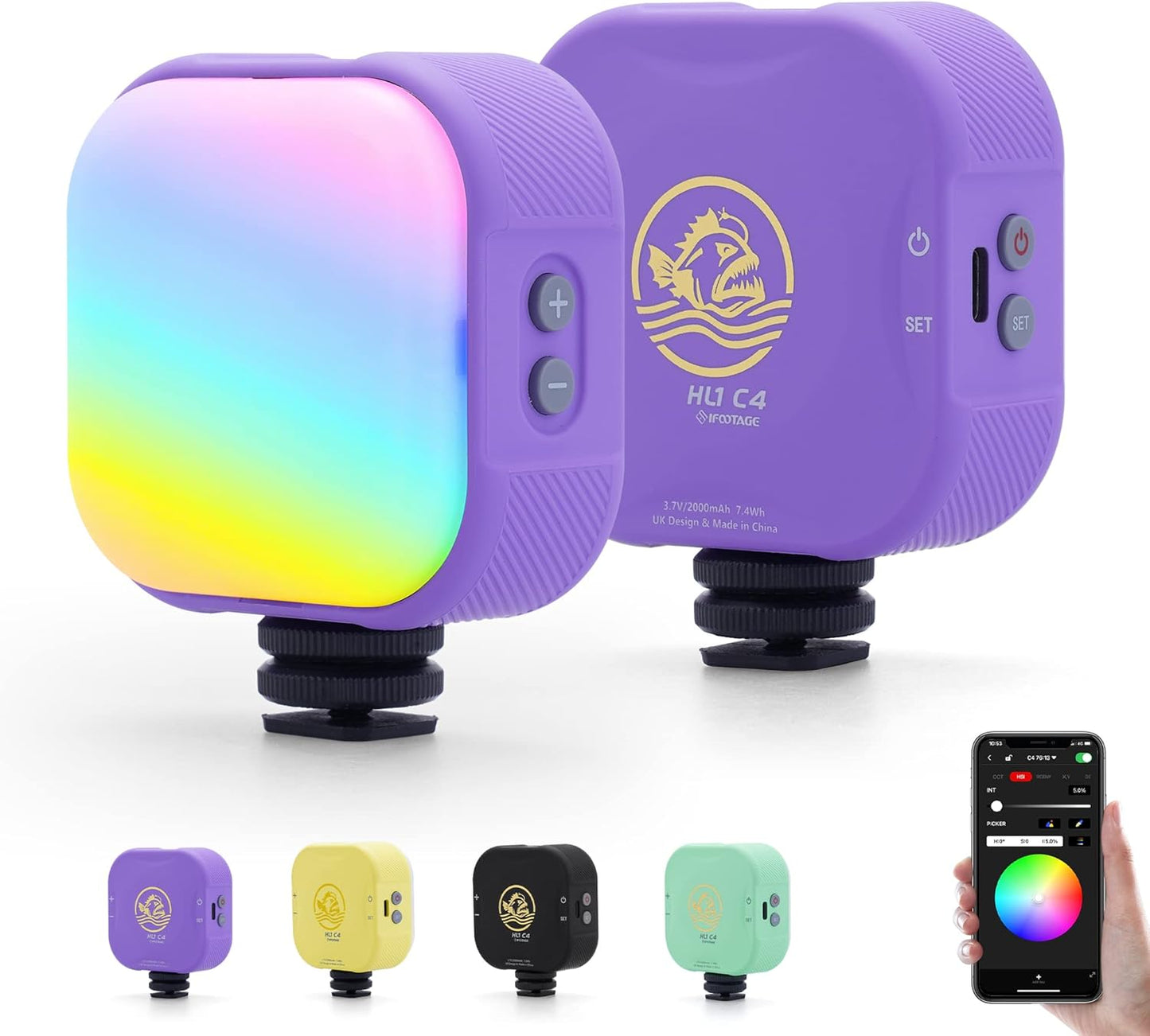 IFOOTAGE RGBW Video Light: Portable RGB Camera Light for Creators