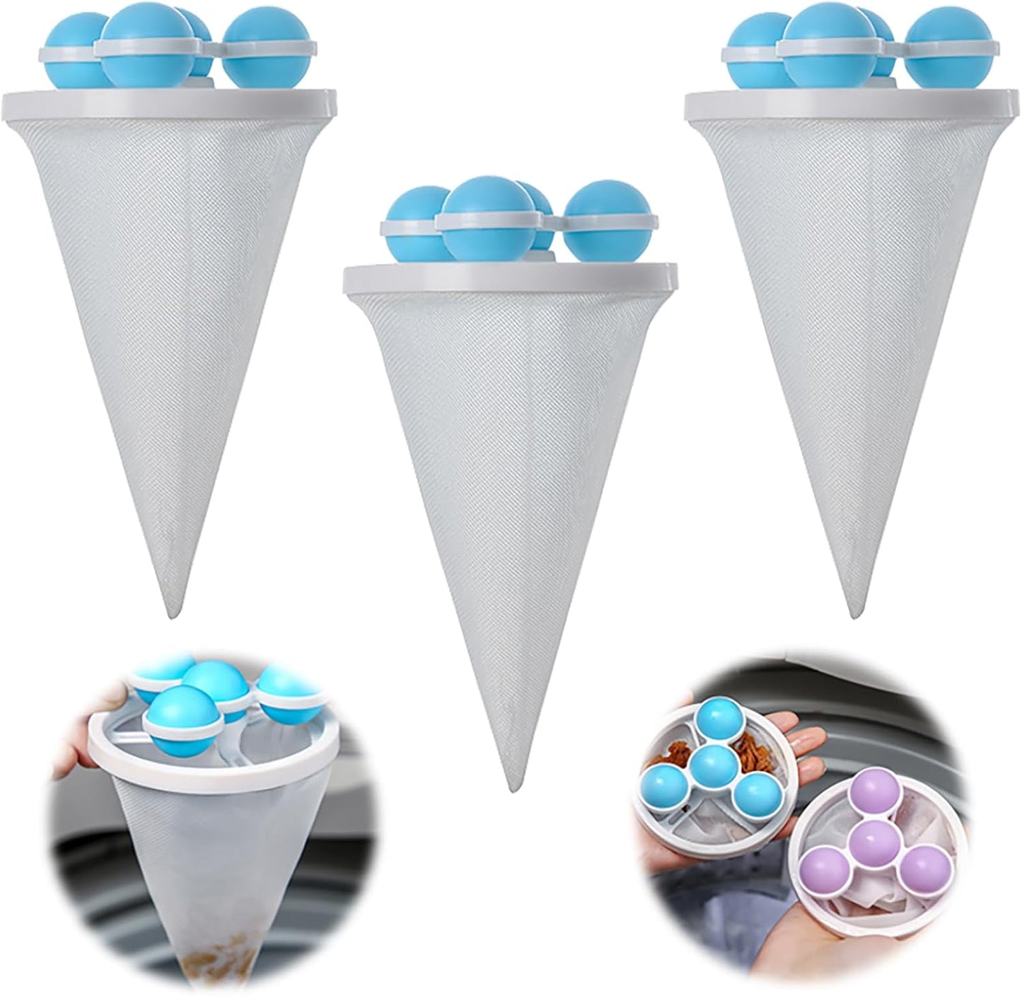 Pet Hair-Free Laundry: Morekfly Hair Catcher Trio