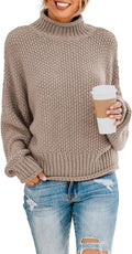 Dokotoo Womens Turtleneck Cable Knit Oversized Sweater (Style W61D)