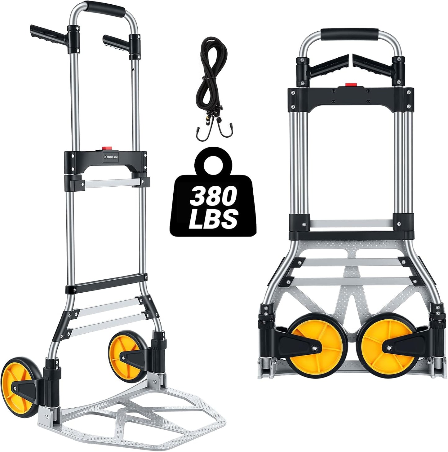 380 LB Capacity Folding Hand Truck for Effortless Moving Tasks