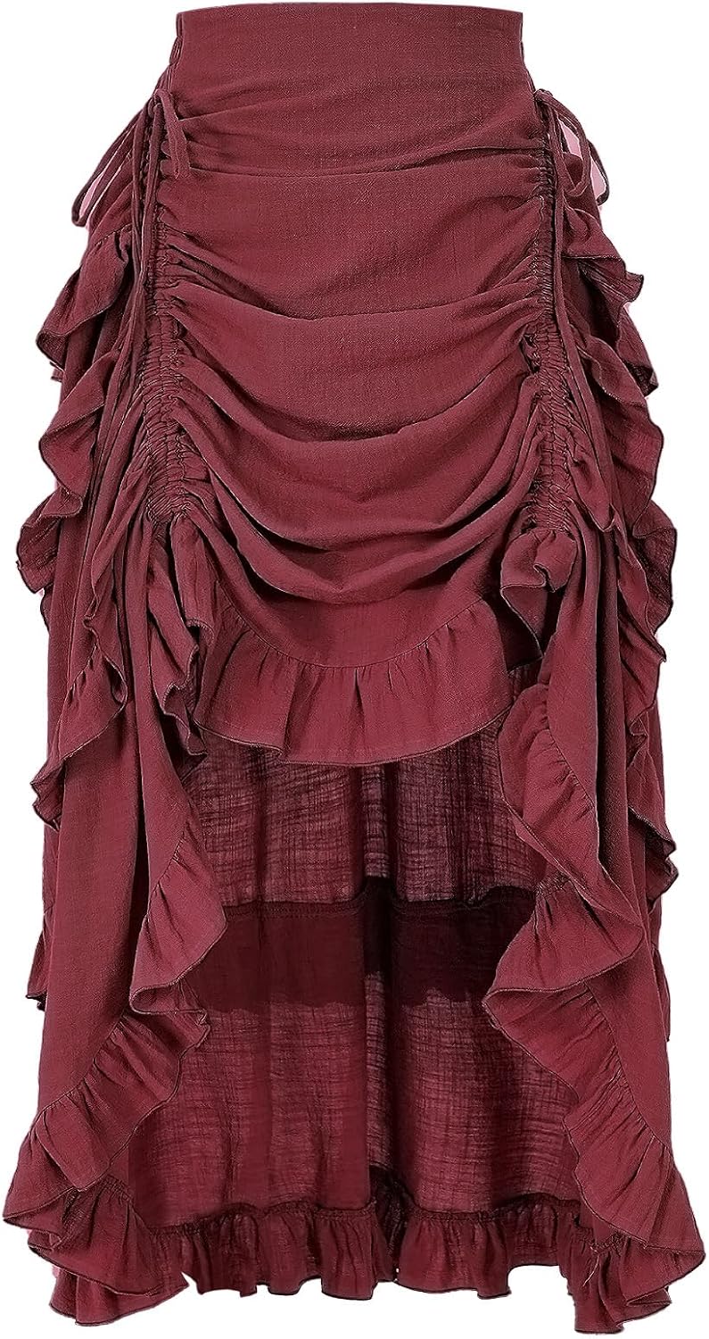 Women's Medieval Renaissance Gothic Skirt for Steampunk Style
