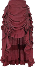 Women's Medieval Renaissance Gothic High Low Victorian Ruffled