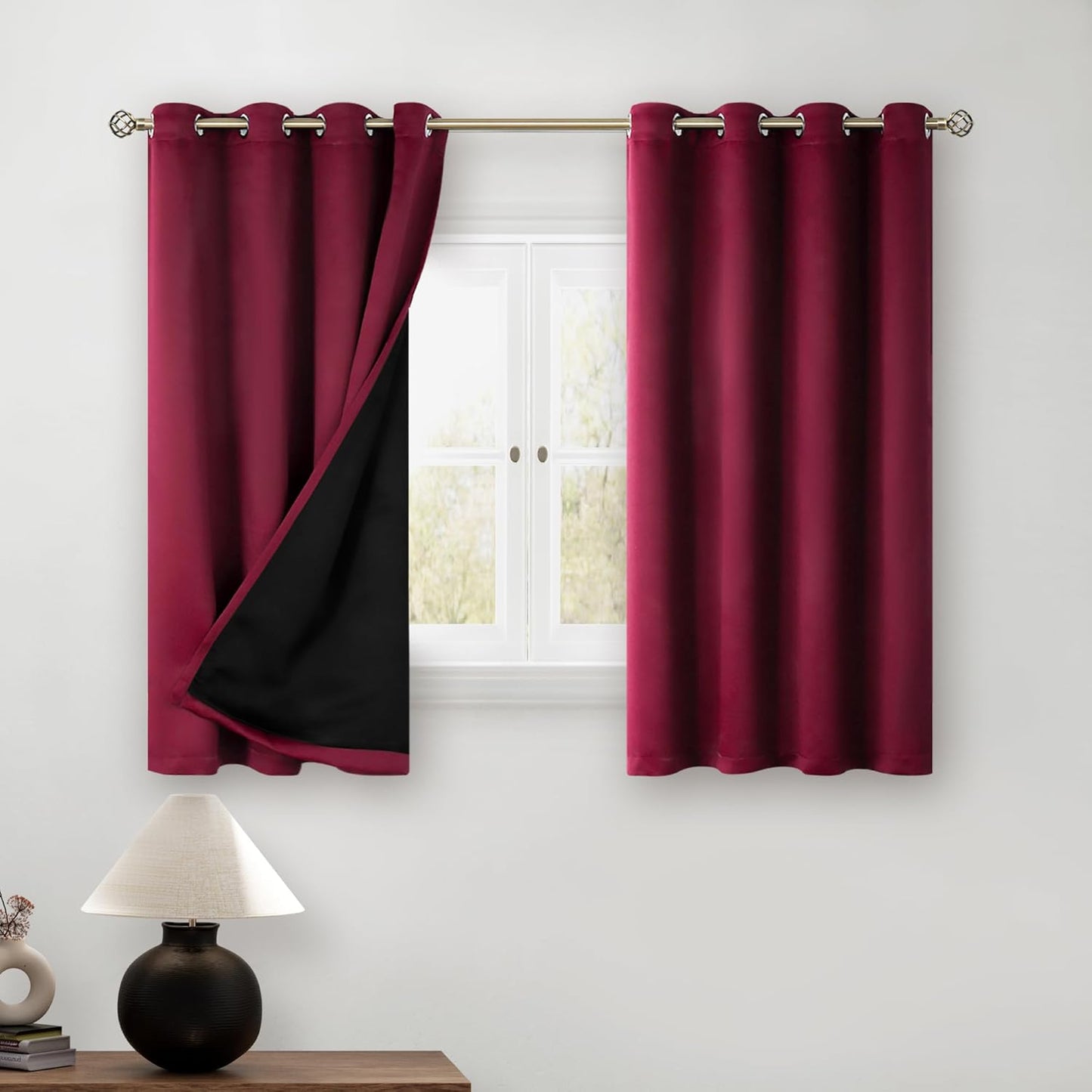 BGment Short Blackout Curtains for Bedroom, Energy Efficient Design