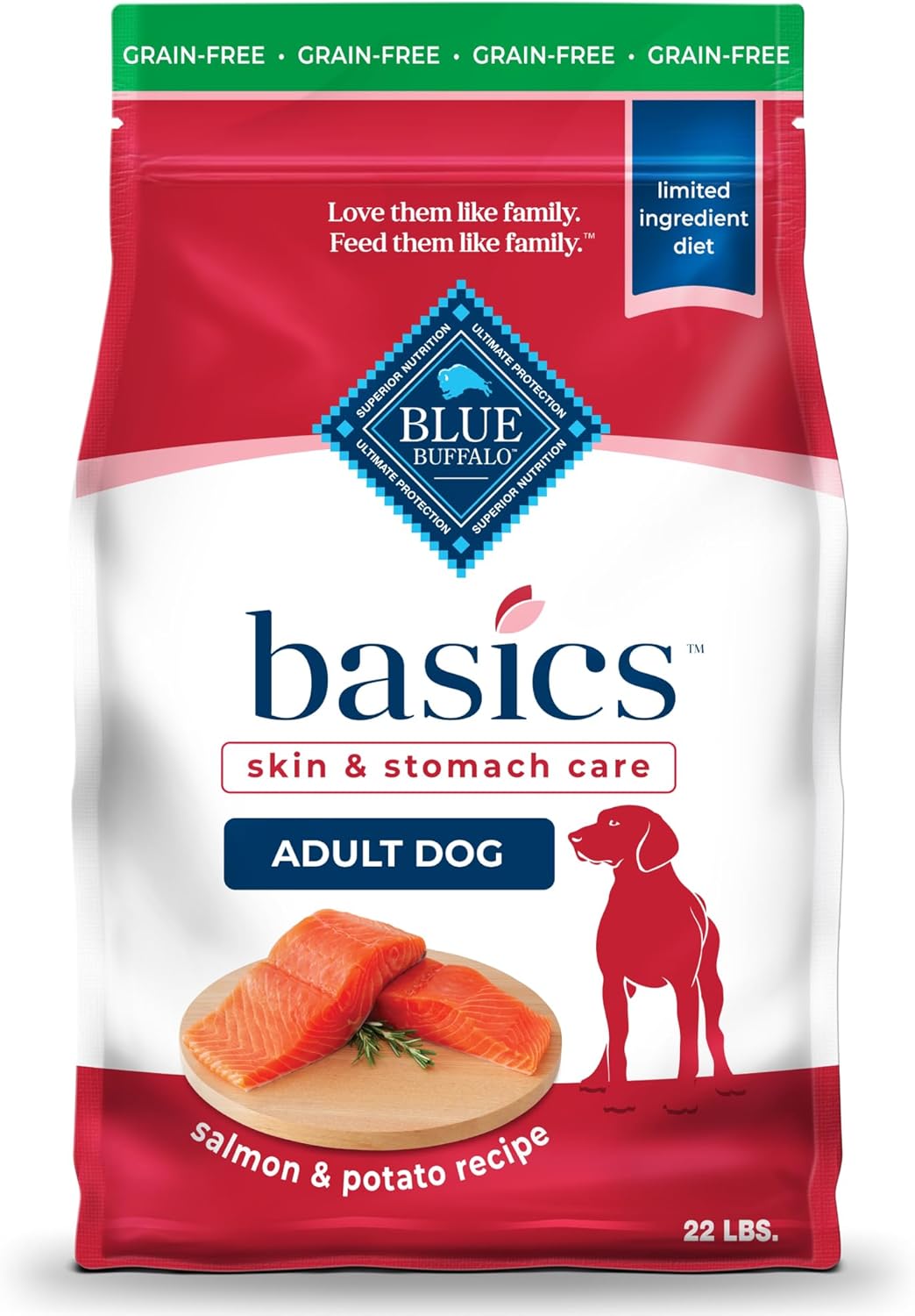 Blue Buffalo Basics Grain-Free Dry Dog Food with Salmon Recipe