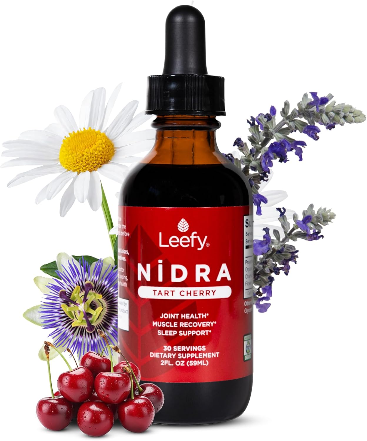 Leefy Organics Tart Cherry Supplement Nidra for Recovery