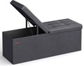 Storage Ottoman Bench 43 in with Flipping Lid - Foldable 35 Gal