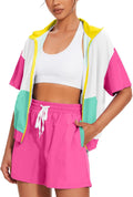80s Color Block Womens Tracksuit Set - Retro Zip Windbreaker